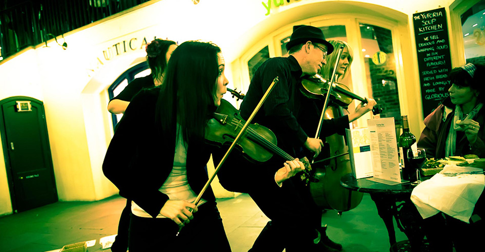 Oopsie Mamushka roaming string quartet covent garden